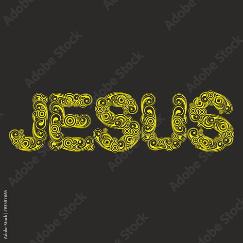 Jesus word, lettering art