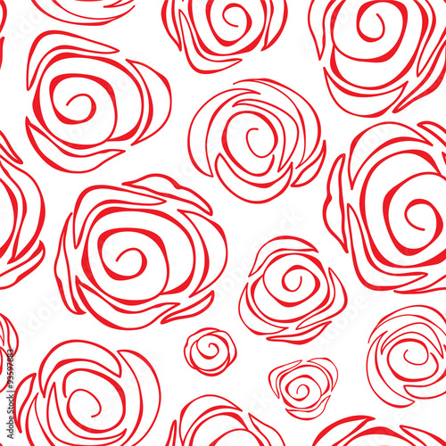 seamless floral background. abstract rose. vector illustration