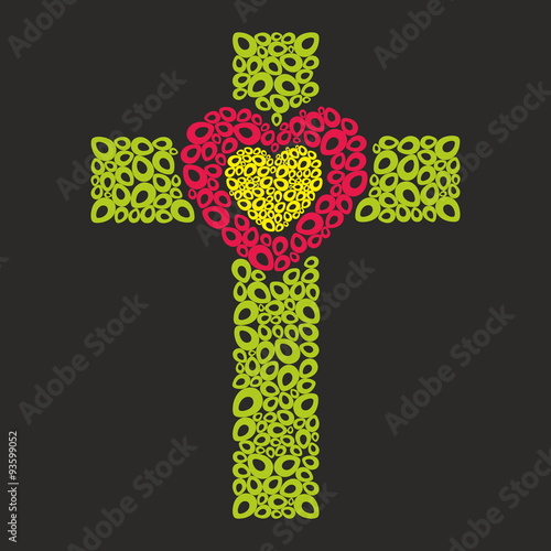 Cross. Heart. Jesus.