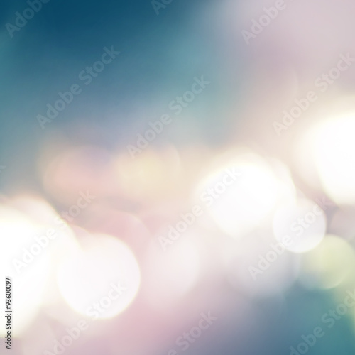 Light Fires and color Spots. Pastel colors white, blue, pink on abstract Background