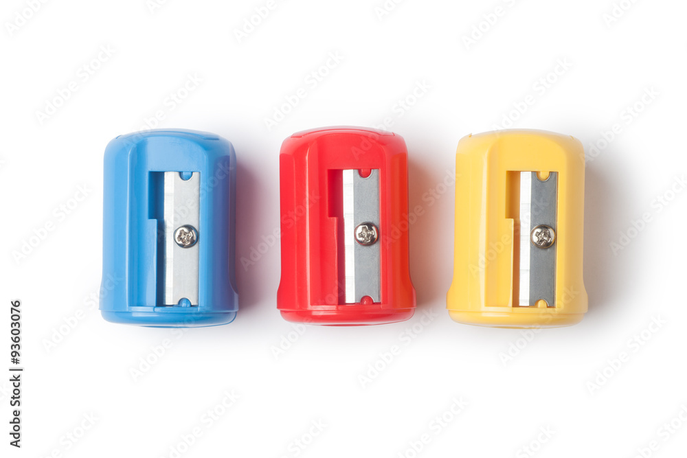 Pencil sharpener on white background Pencil sharpener on white background