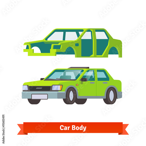 Car body and sedan auto built on it