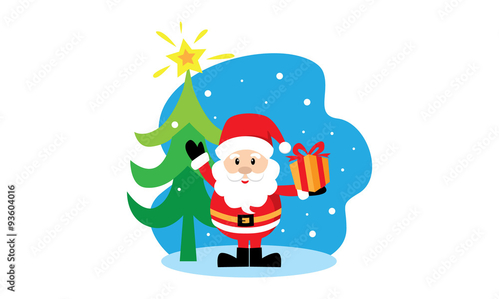 santa with giftbox santa with giftbox
