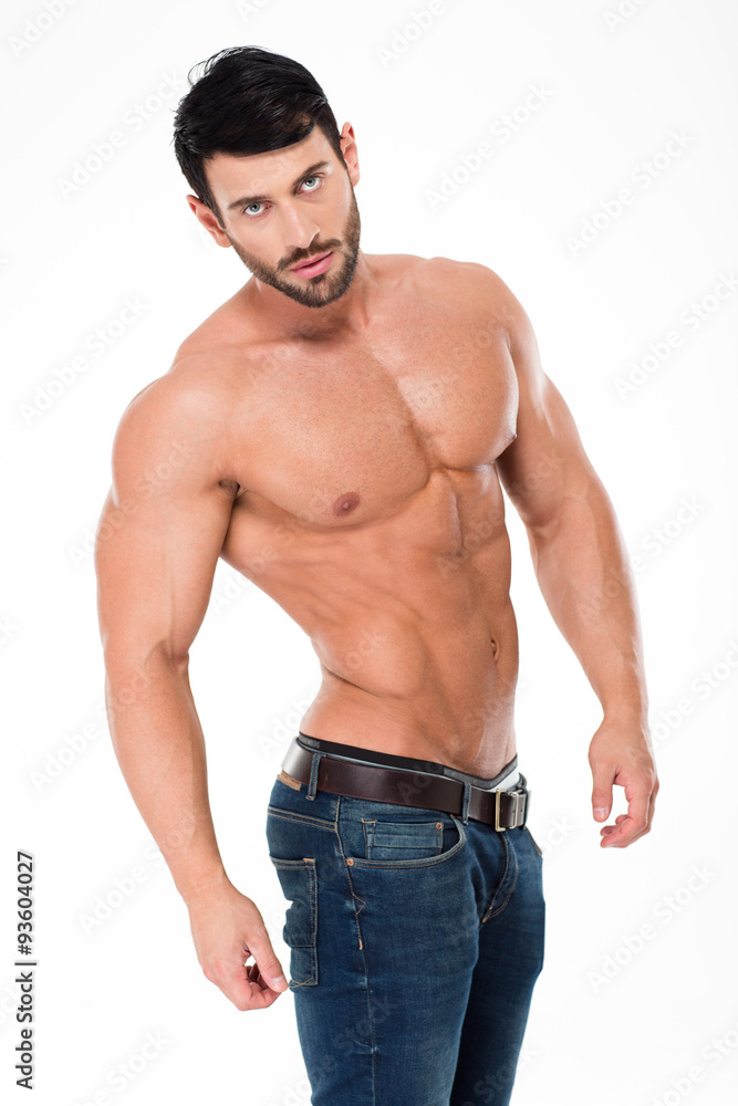 Handsome muscular man with nude torso Handsome muscular man with nude torso
