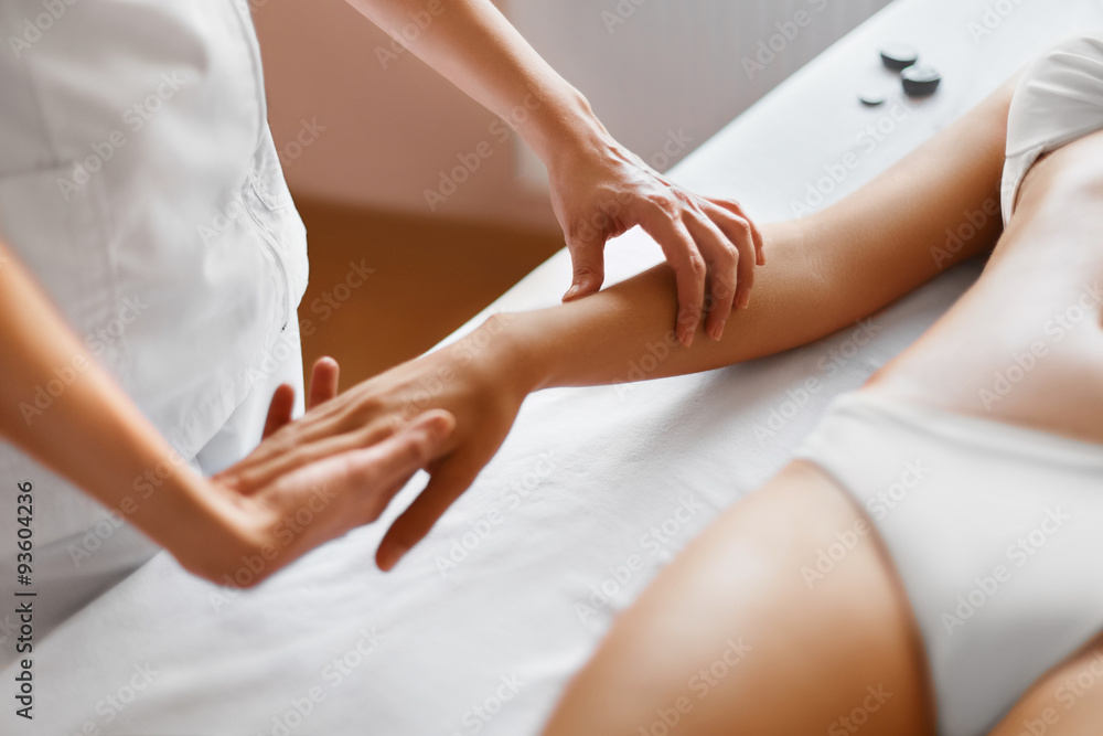 Spa treatment. Body care. Massage of human hand in spa salon. Spa treatment. Body care. Massage of human hand in spa salon.