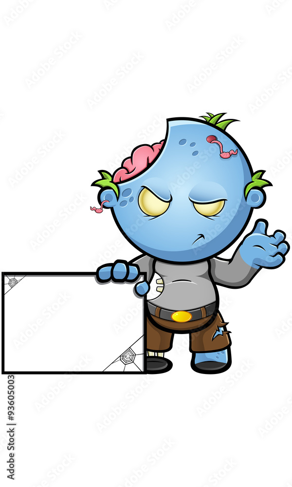 Blue Zombie Character