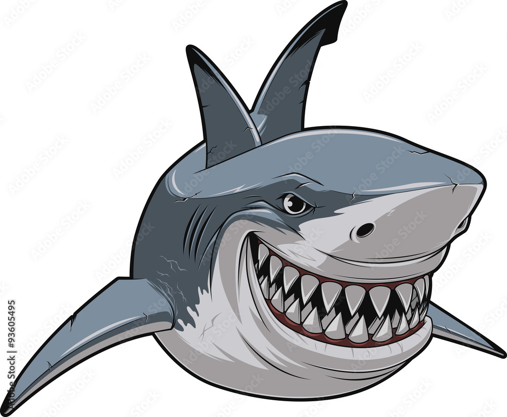 Naklejka premium White shark