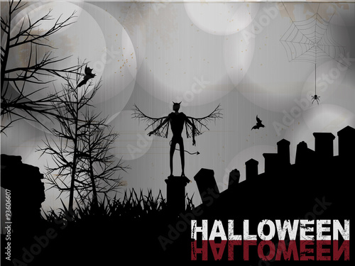 Halloween black and white background