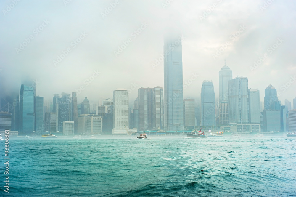 Fototapeta premium Rainy Hong Kong