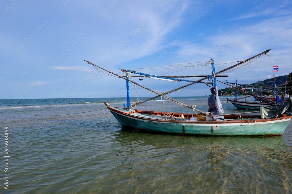 Fisherman Boat used as a vehicle for finding fish in the sea