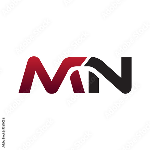 Modern Initial Logo MN