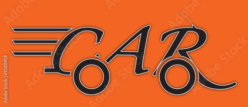 Car Logo Black White Orange