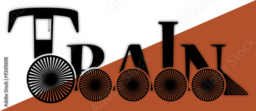 Train Logo On White And Orange