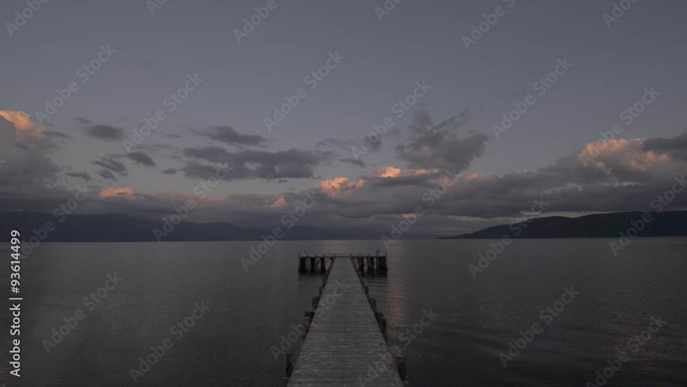 Pier on Lake Prespa, Macedonia Pier on Lake Prespa, Macedonia