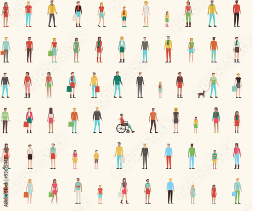 People seamless pattern
