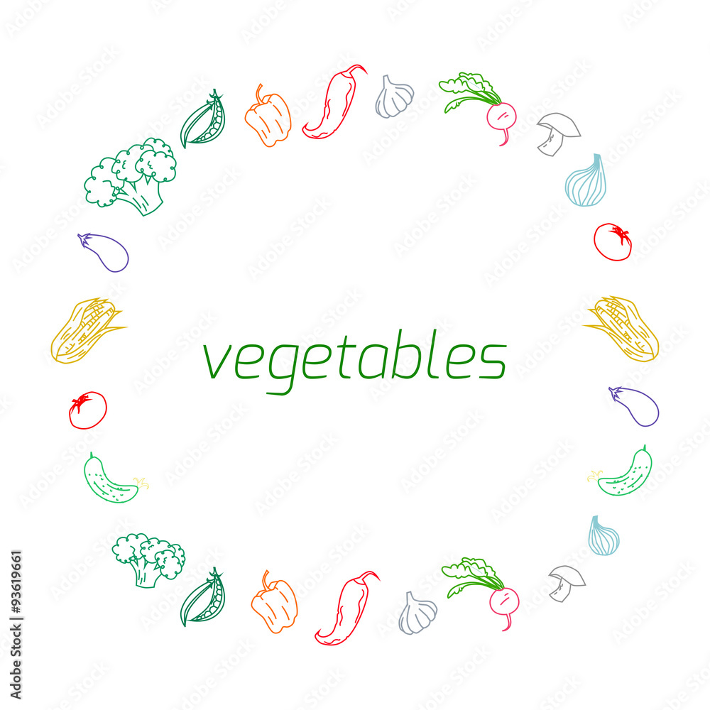 Vegetables text background