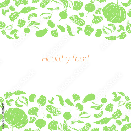 Text placeholder green vegetables background