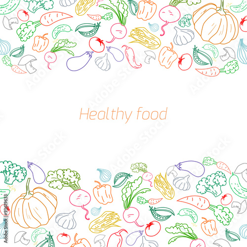 Text placeholder green vegetables background