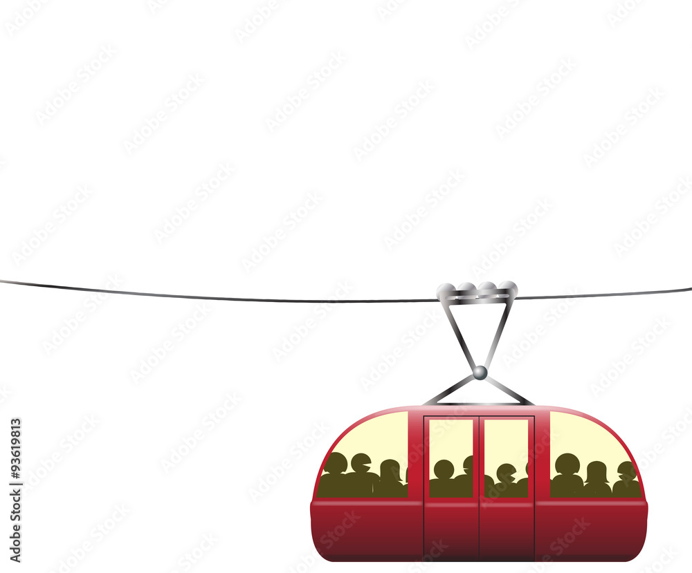 Crowded Cable Car Crowded Cable Car