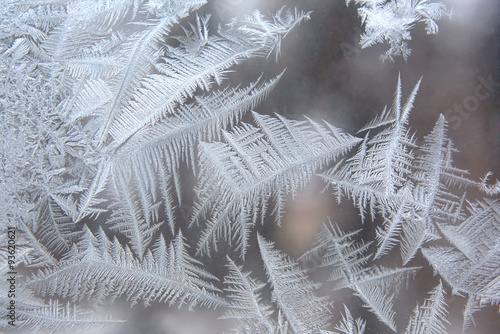 Cuadro en lienzo unique ice patterns on window glass