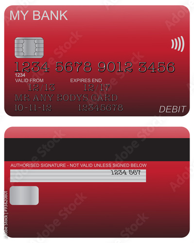 Debit Card Detail Red