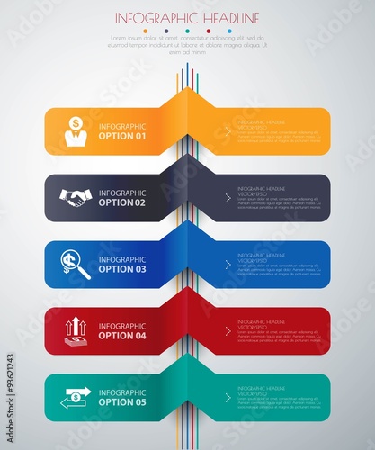 timeline infographics with icons set.