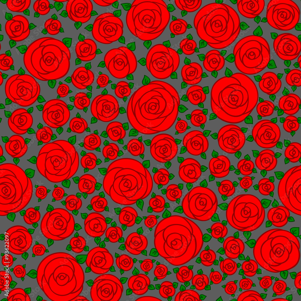 red hand drawn cartoon rose flowers red hand drawn cartoon rose flowers