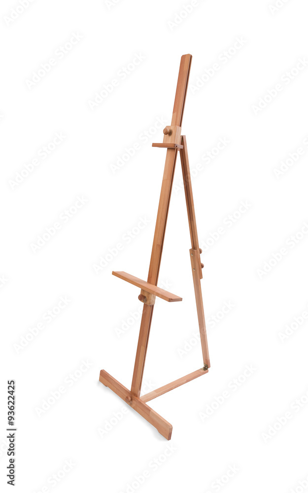 Wooden painter easel isolated on white Wooden painter easel isolated on white