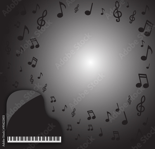 Grand Piano Dark Musical Background
