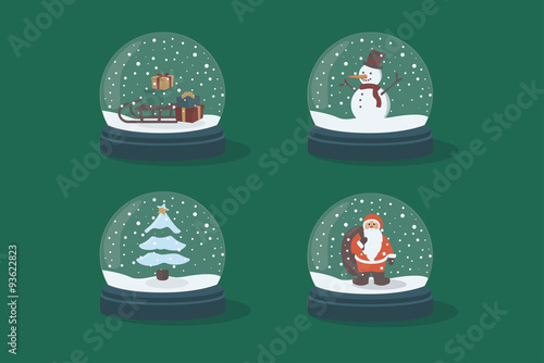 Weihnachtliche Schneekugeln