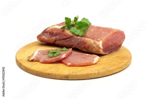 meat on the white background