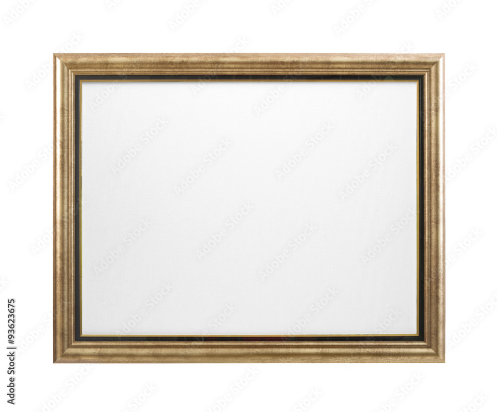 White painter canvas in frame isolated on white White painter canvas in frame isolated on white