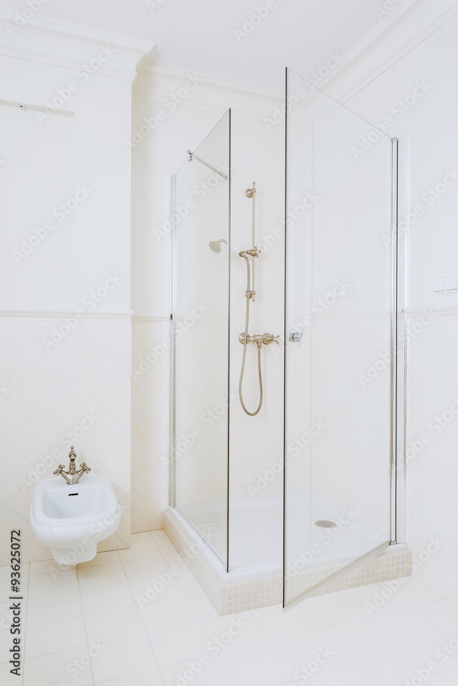 Modern high gloss shower