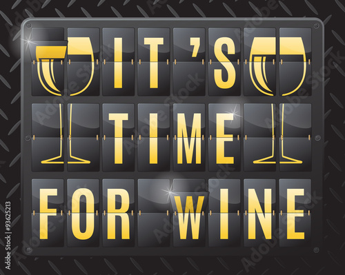 Its Time for Wine Steel Flip Calendar.