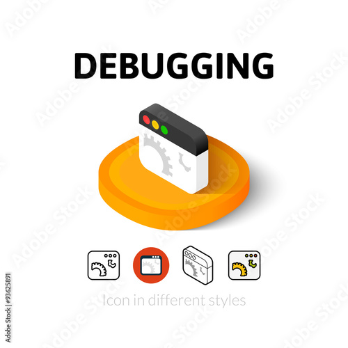 Debugging icon in different style