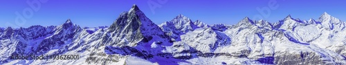 Alpy Szwajcarskie - Matterhorn, Szwajcaria, panorama