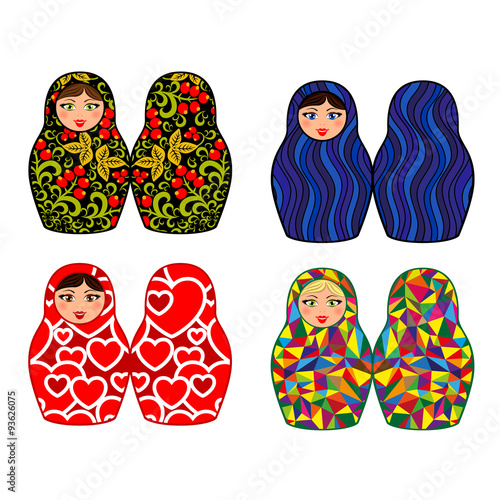 Russian dolls - matryoshka, set
