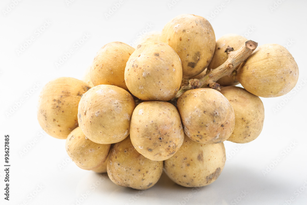 Longkong (Lansium parasiticum),tropical fruit on white background Longkong (Lansium parasiticum),tropical fruit on white background