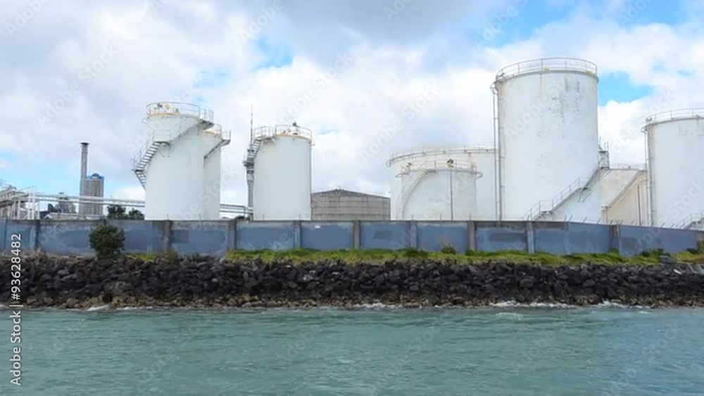 Bulk Storage Terminals against Auckland Sky Tower New Zealand Bulk Storage Terminals against Auckland Sky Tower New Zealand