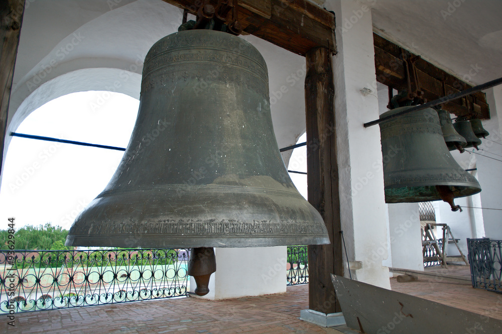 White Belfry with bells
