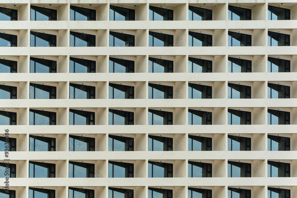 Multiple windows pattern on a office building Multiple windows pattern on a office building