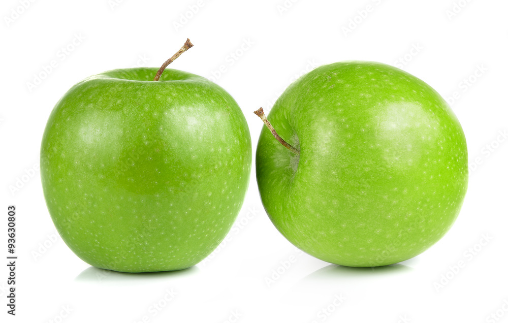 green apple on white background green apple on white background