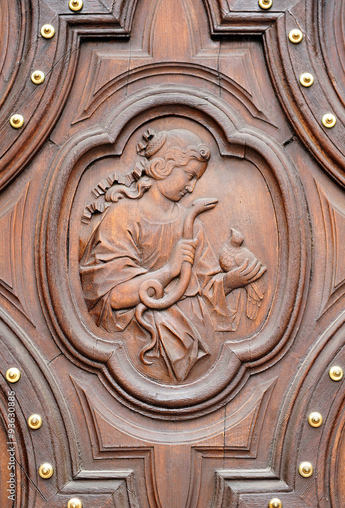 Detalle de la puerta, Catedral de Málaga, Andalucía, España