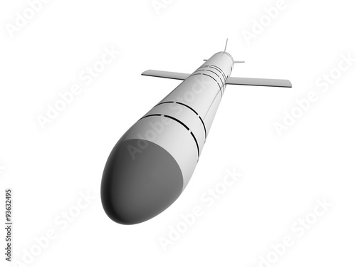 Cruise missiles isolated on white background