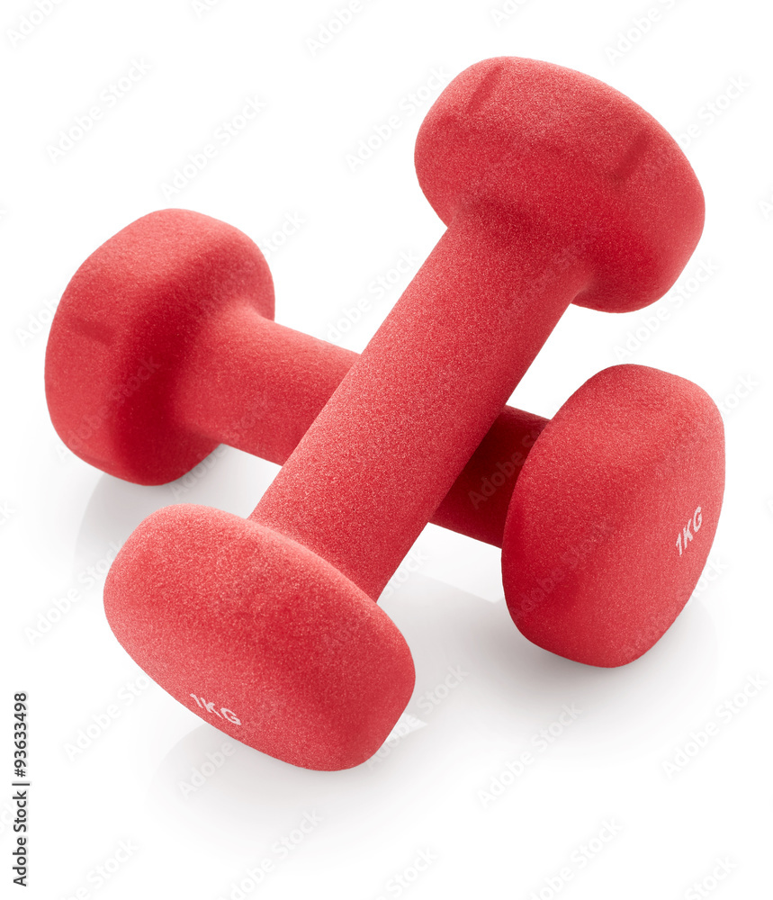Red dumbbells Red dumbbells