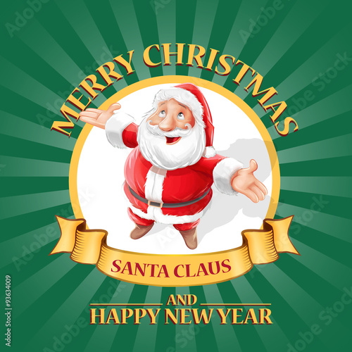 santa claus banner green