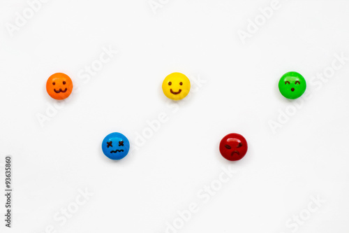 Set of colorful chocolate balls icons