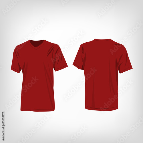 Dark red t-shirt vector