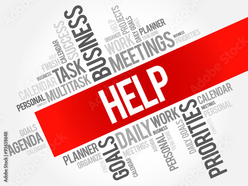 Help word cloud business concept