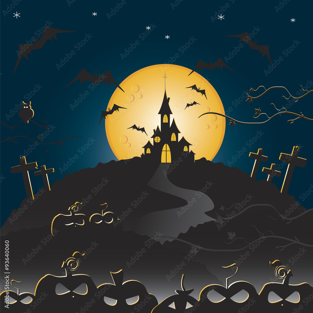 halloween graveyard background